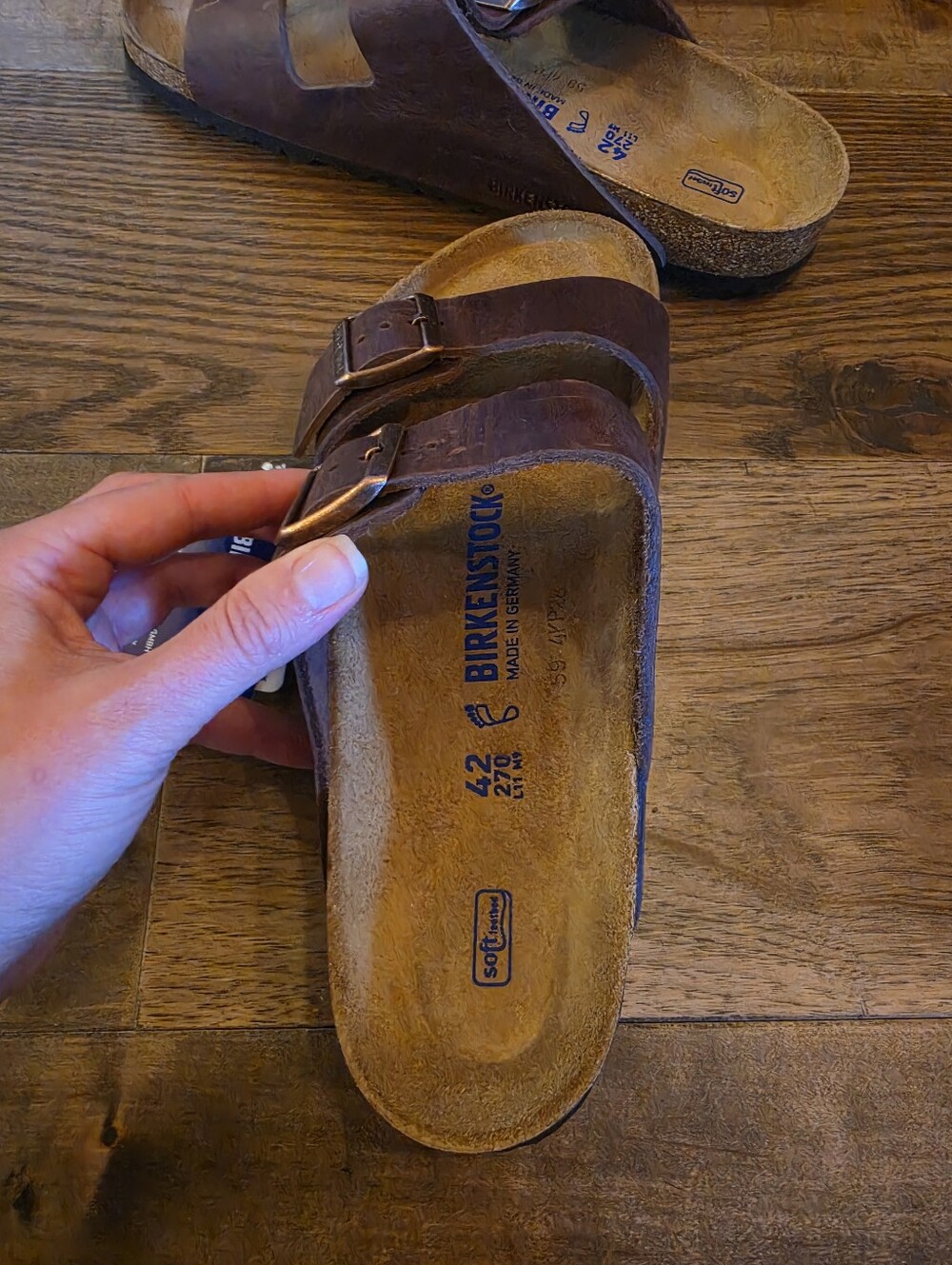 Birkenstock 42 Arizona Habana Regular Fit Men 9 Women 11 Oiled Leather Sandals - Picture 3 of 8
